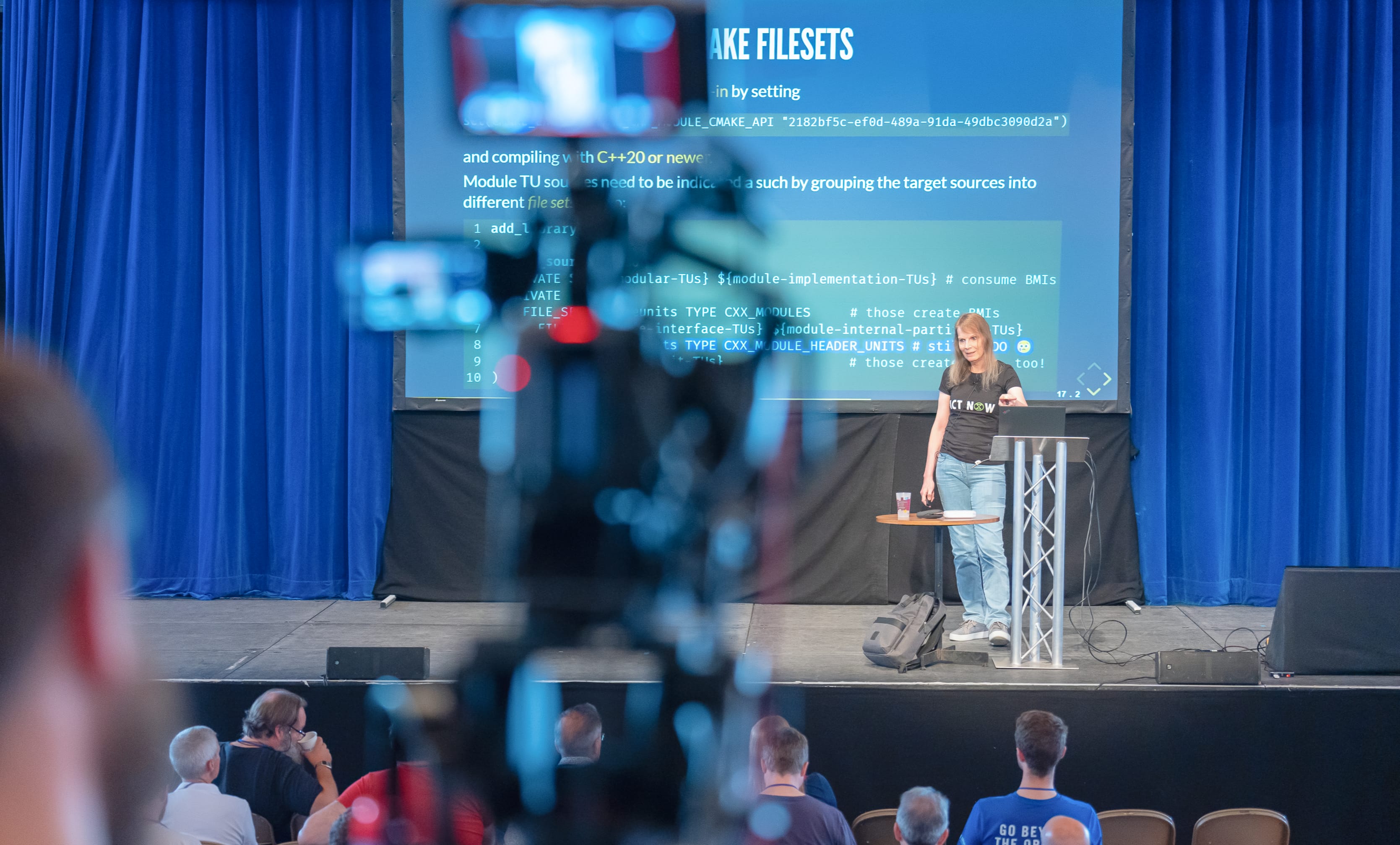Daniela Engert onstage at C++ on Sea 2023
